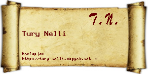 Tury Nelli névjegykártya